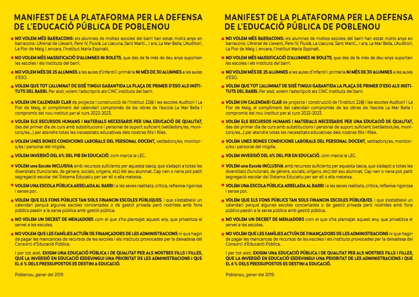 Plataforma educacio 2 febrer 2019 2